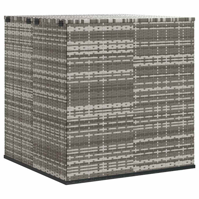 hyndeboks 100x97,5x104 cm polyrattan grå
