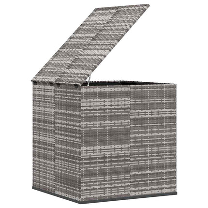 hyndeboks 100x97,5x104 cm polyrattan grå