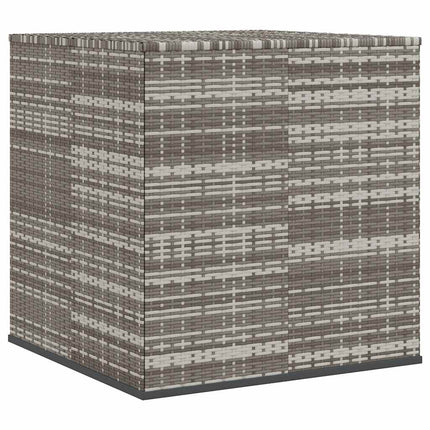 hyndeboks 100x97,5x104 cm polyrattan grå