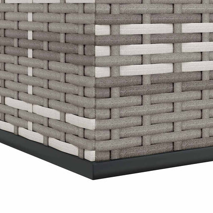 hyndeboks 100x97,5x104 cm polyrattan grå