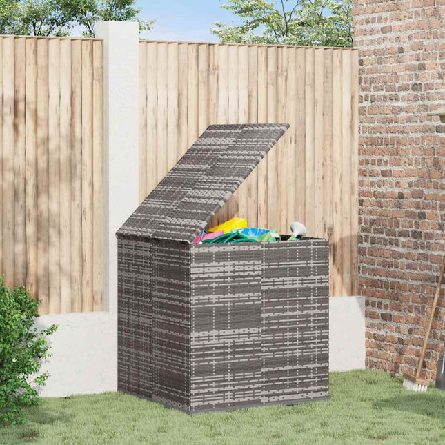 hyndeboks 100x97,5x104 cm polyrattan grå
