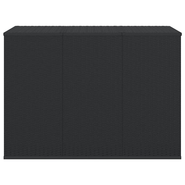 hyndeboks 145x100x103 cm polyrattan sort