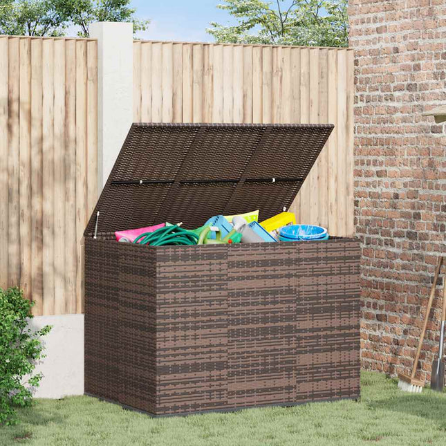 hyndeboks 145x100x103 cm polyrattan brun