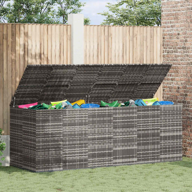 hyndeboks 291x100,5x104 cm polyrattan grå