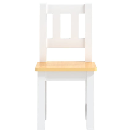 bord- og stolesæt til børn 3 dele MDF hvid og beige