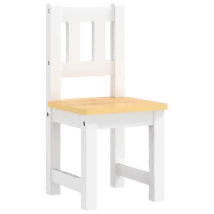 bord- og stolesæt til børn 4 dele MDF hvid og beige
