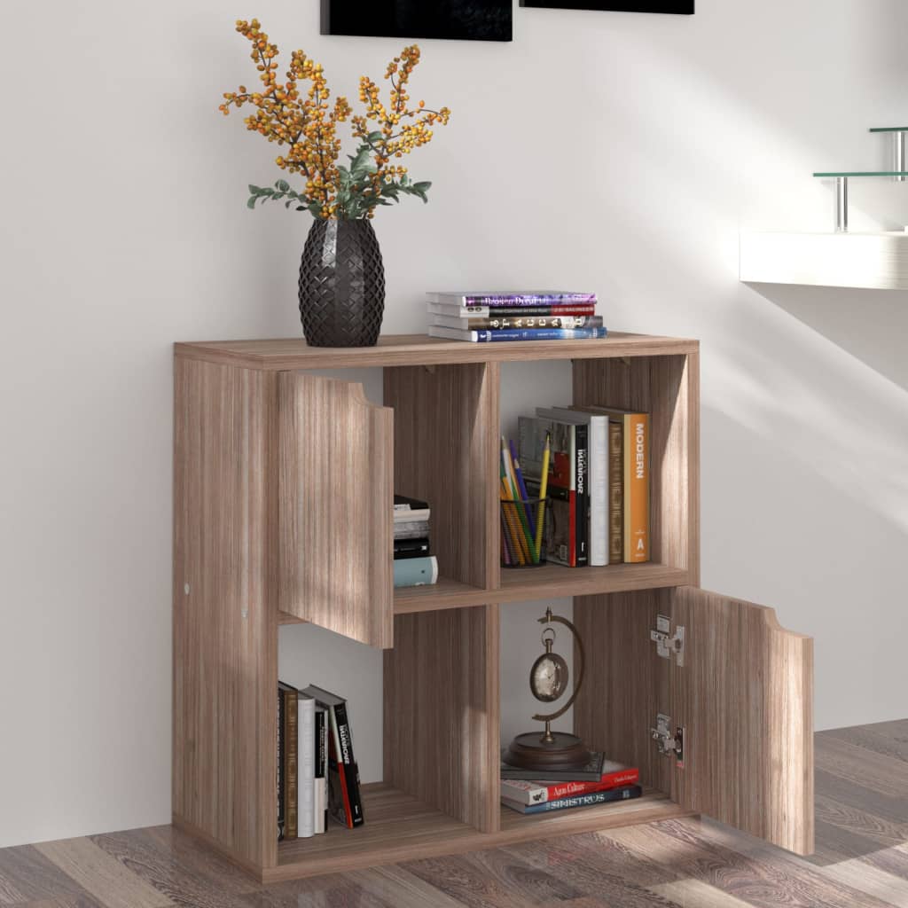 bogreol 60x27,5x59,5 cm konstrueret træ grå sonoma-eg billede