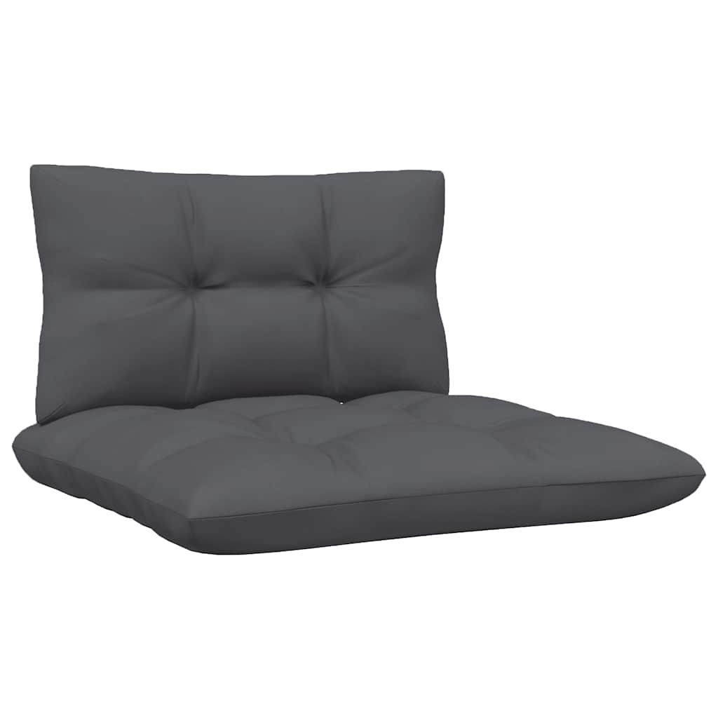 midterdel til havesofa med hynder massivt fyrretræ hvid