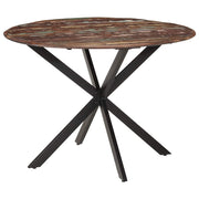 spisebord Ø110x78 cm massivt genbrugstræ og stål