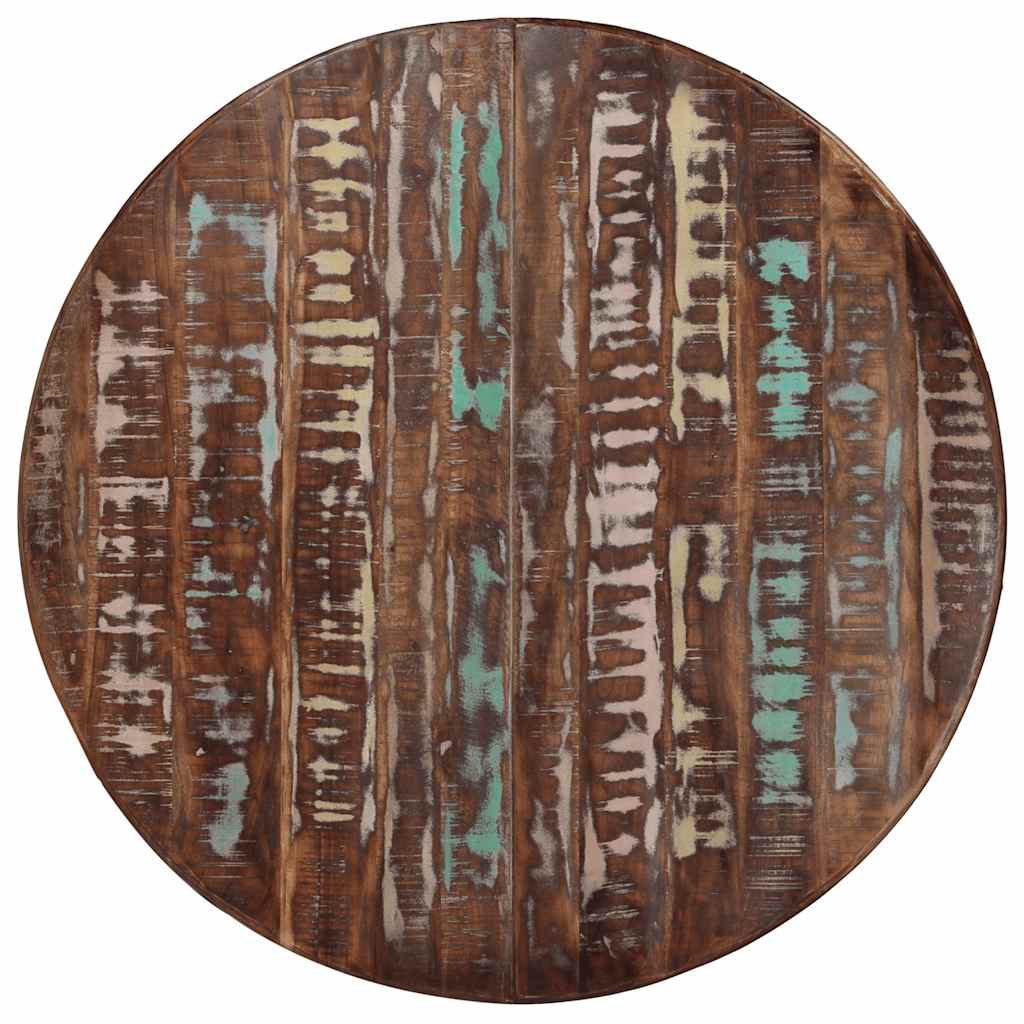 spisebord Ø110x78 cm massivt genbrugstræ og stål