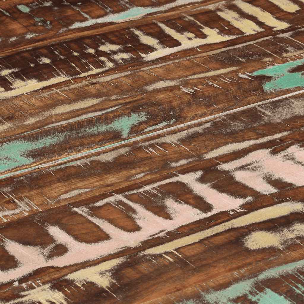 spisebord Ø110x78 cm massivt genbrugstræ og stål