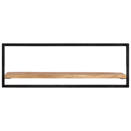 væghylder 2 stk. 100x24x35 cm massivt akacietræ og stål