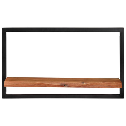 væghylder 2 stk. 60x25x35 cm massivt akacietræ og stål