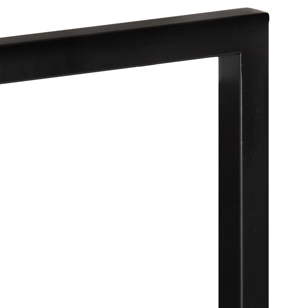 væghylder 2 stk. 25x25x75 cm massivt akacietræ og stål