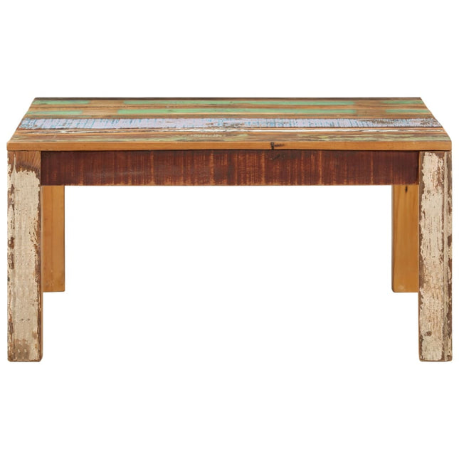 sofabord 80x80x40 cm massivt genbrugstræ