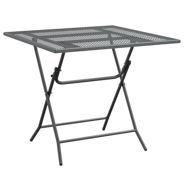 havebord 80x80x72 cm strækmetalnet antracitgrå