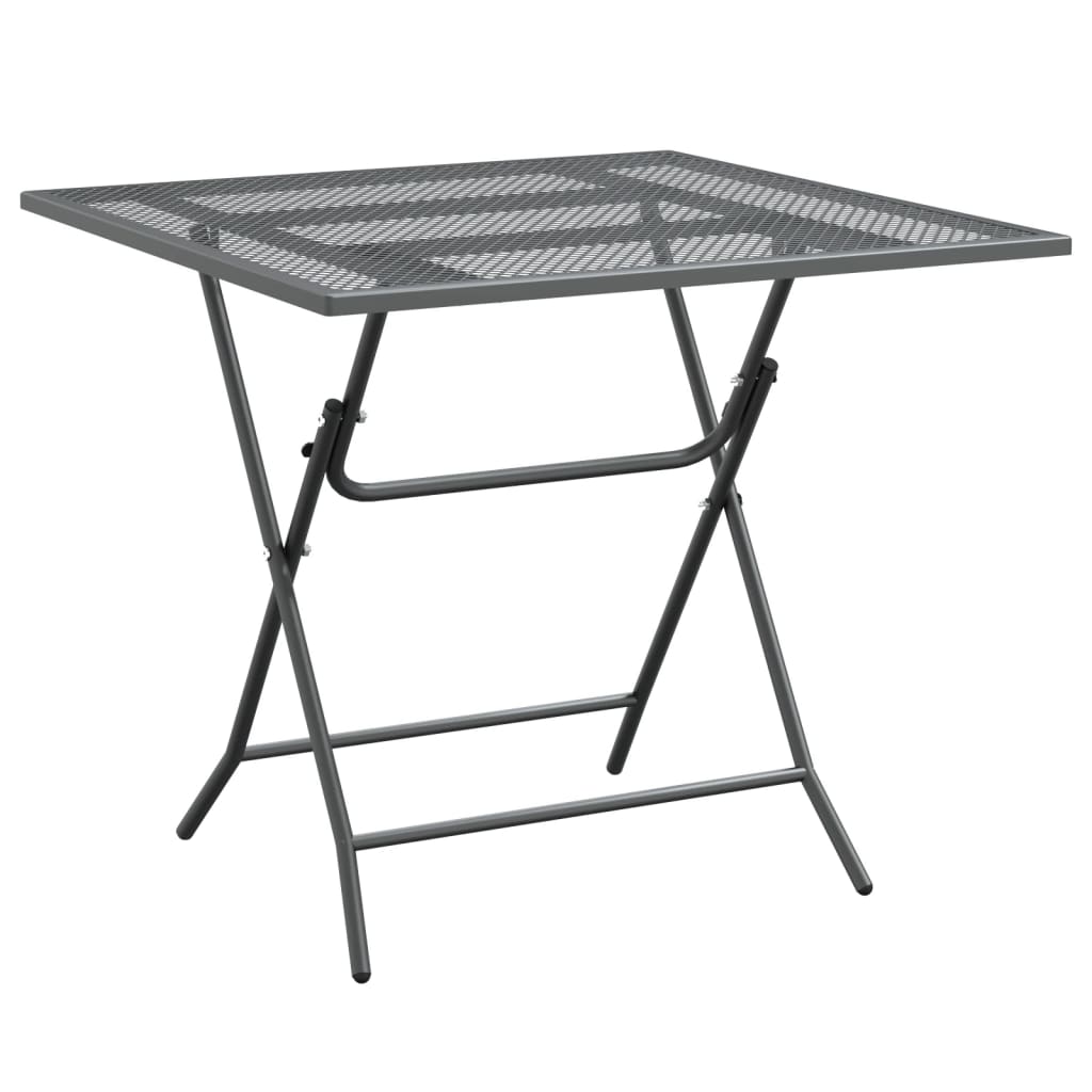 havebord 80x80x72 cm strækmetalnet antracitgrå