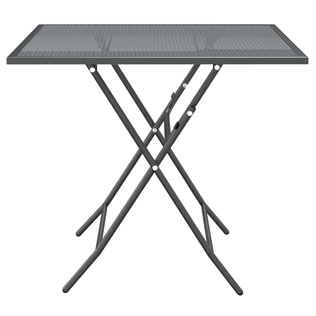 havebord 80x80x72 cm strækmetalnet antracitgrå