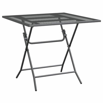 havebord 80x80x72 cm strækmetalnet antracitgrå