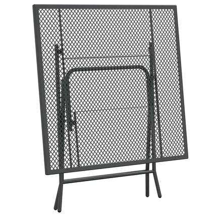 havebord 80x80x72 cm strækmetalnet antracitgrå