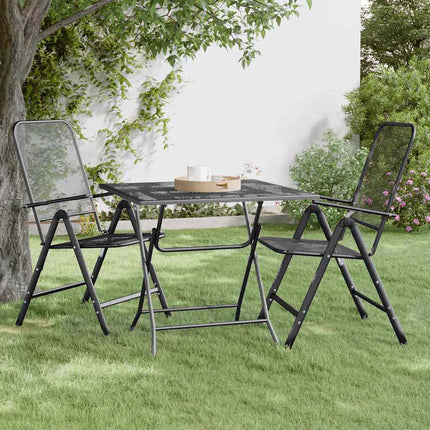 havebord 80x80x72 cm strækmetalnet antracitgrå