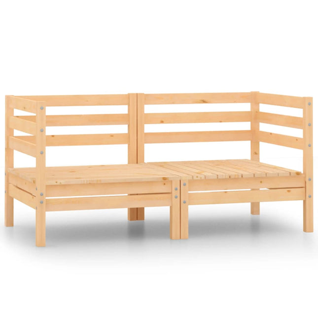 2-personers havesofa massivt fyrretræ