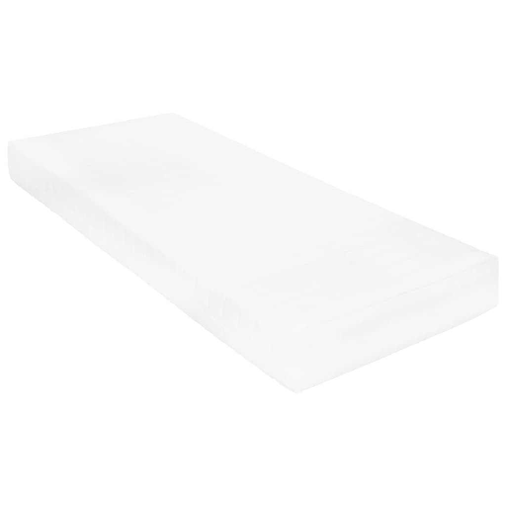 daybed med madras 90x200 cm massivt fyrretræ hvid