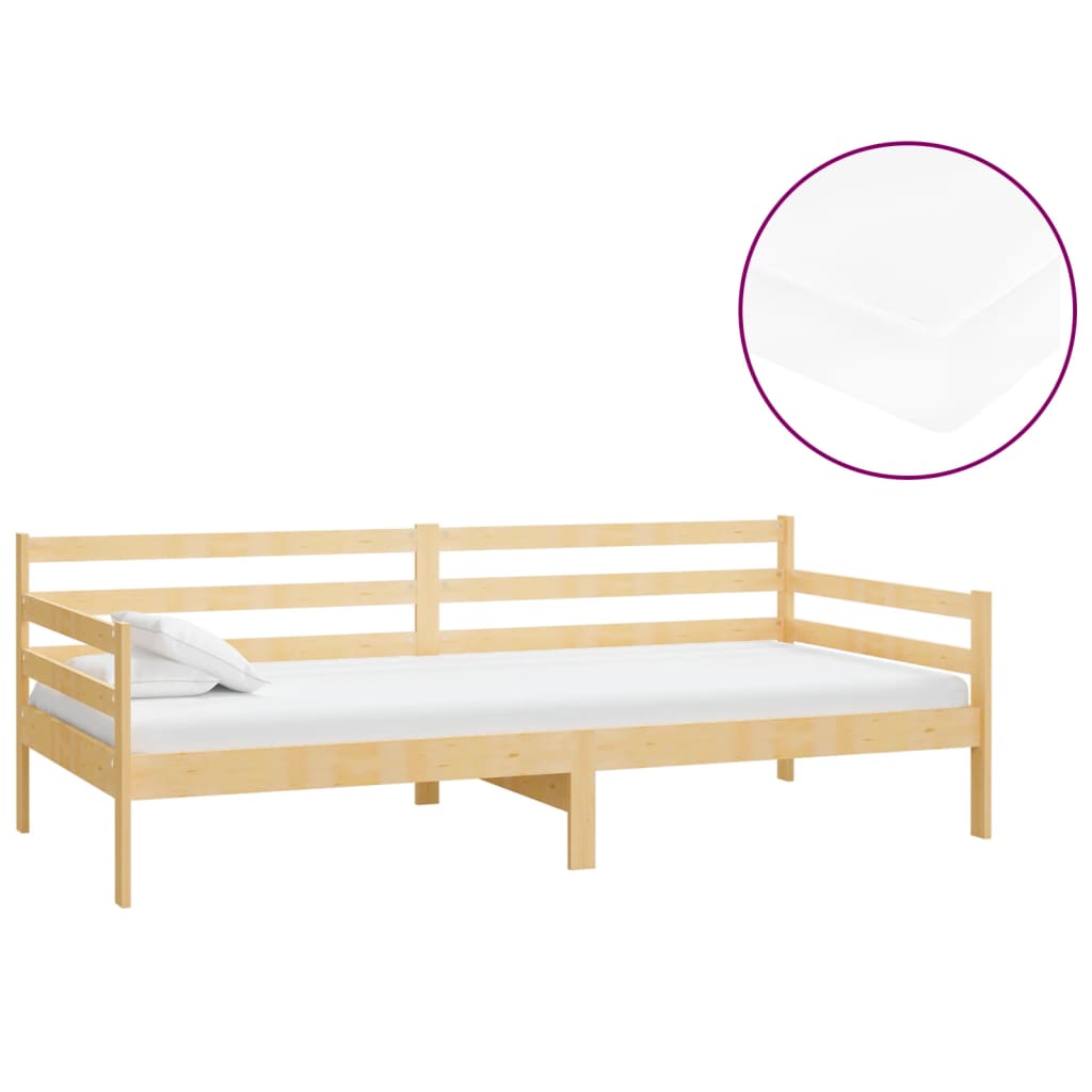 daybed med madras 90x200 cm massivt fyrretræ