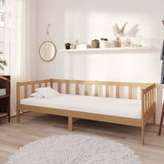 daybed med madras 90x200 cm massivt fyrretræ gyldenbrun