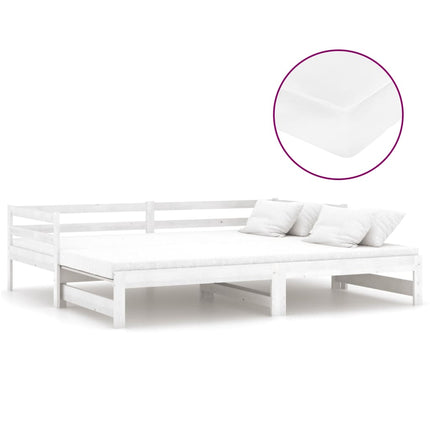 daybed med udtræk 2x(90x200) cm massivt fyrretræ