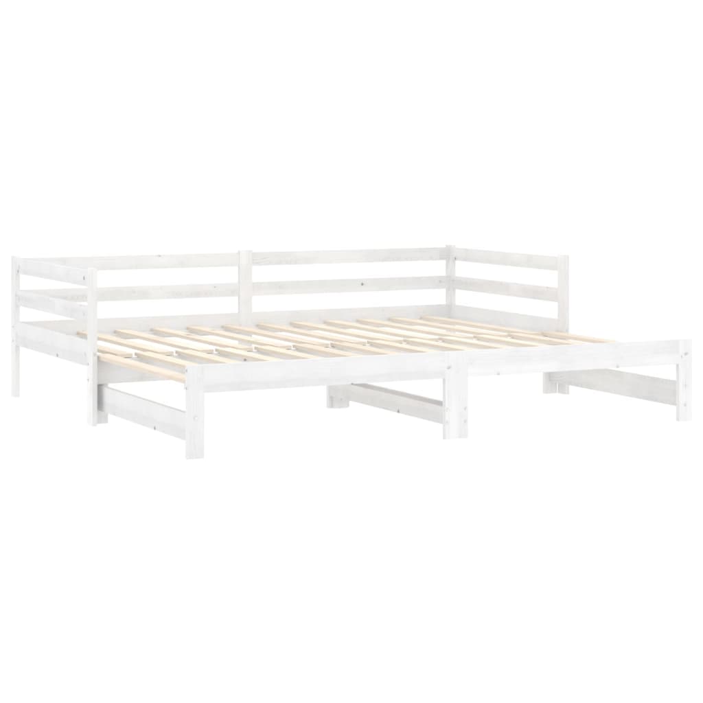 daybed med udtræk 2x(90x200) cm massivt fyrretræ