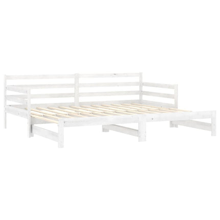 daybed med udtræk 2x(90x200) cm massivt fyrretræ