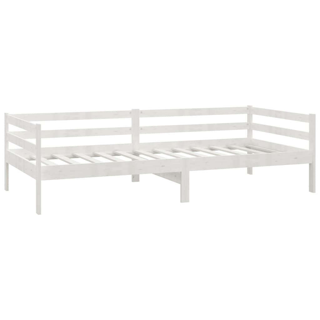 daybed med skuffer 90x200 cm massivt fyrretræ hvid