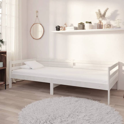 daybed med skuffer 90x200 cm massivt fyrretræ hvid