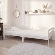 daybed med skuffer 90x200 cm massivt fyrretræ hvid