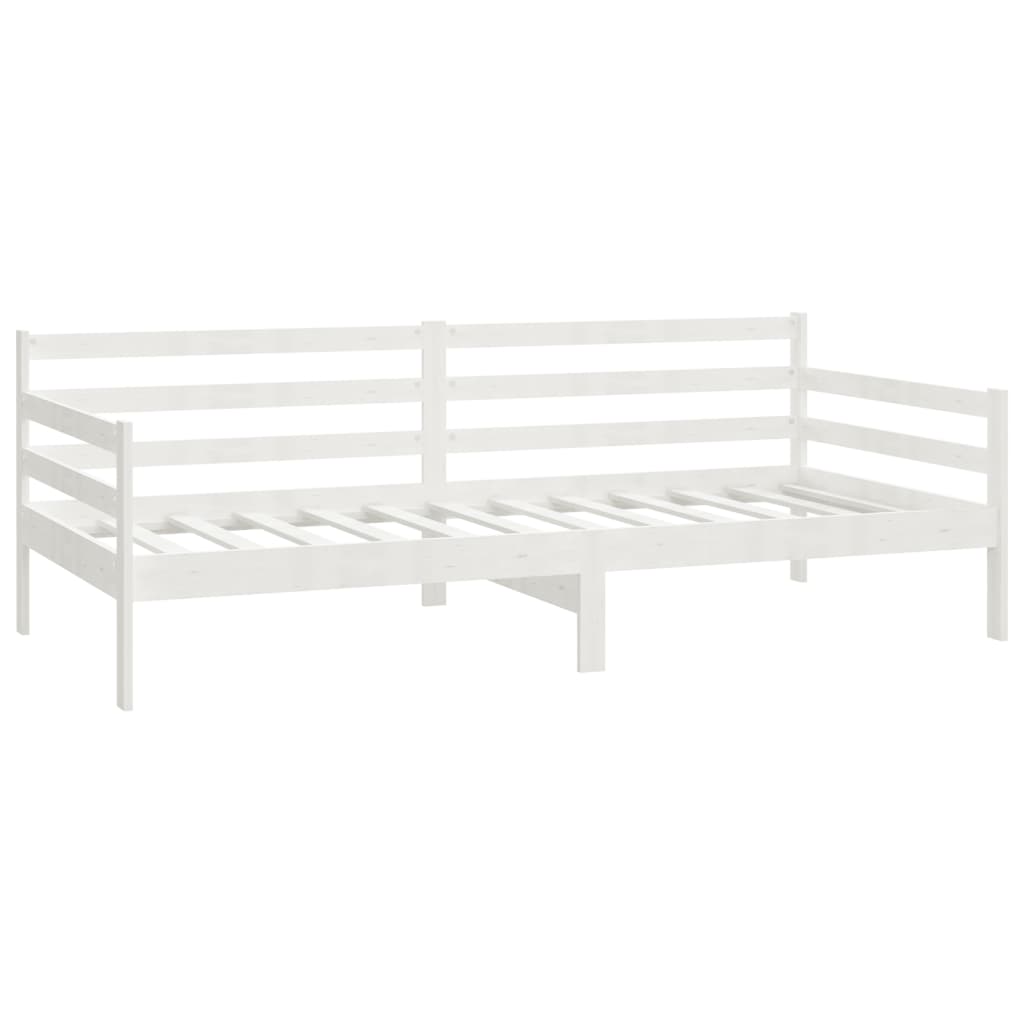 daybed med skuffer 90x200 cm massivt fyrretræ hvid