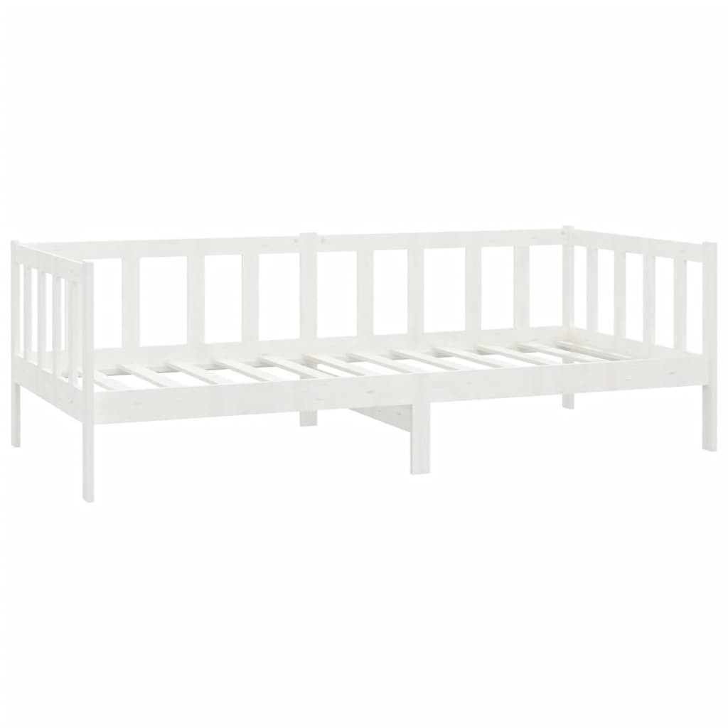daybed med skuffer 90x200 cm massivt fyrretræ hvid