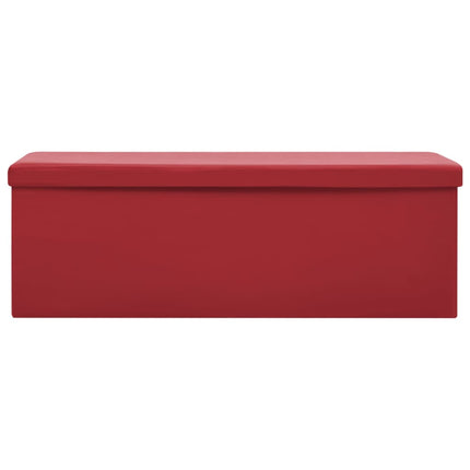 foldbar opbevaringsbænk PVC vinrød