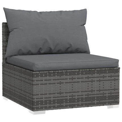 midtersæde til havesofa med hynder polyrattan grå