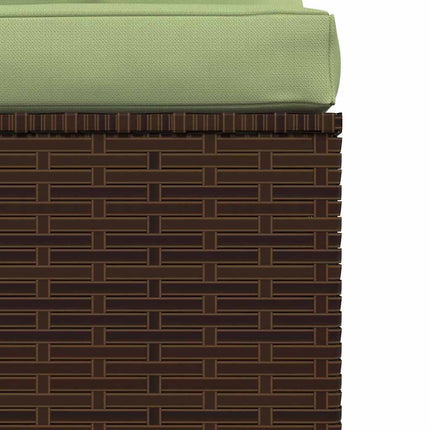 midtermodul til havesofa med hynder polyrattan brun
