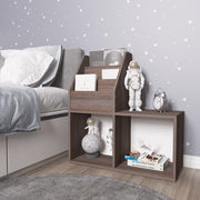 magasinreol 71x30x78,5 cm konstrueret træ grå og sonoma-eg