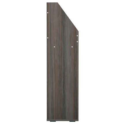 magasinreol 71x30x114 cm konstrueret træ grå og sonoma-eg