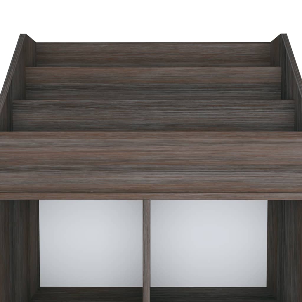 magasinreol 71x30x114 cm konstrueret træ grå og sonoma-eg