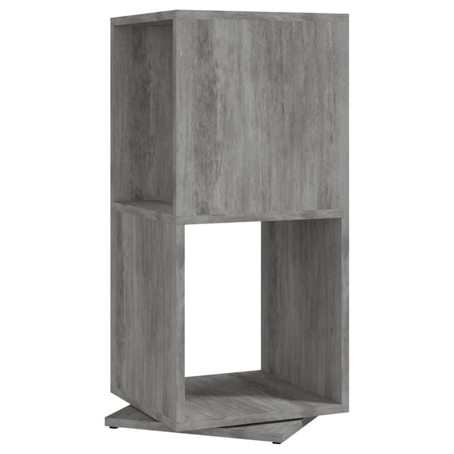 drejelig reol 34,5x34,5x75,5 cm konstrueret træ betongrå