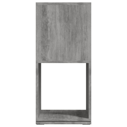 drejelig reol 34,5x34,5x75,5 cm konstrueret træ betongrå