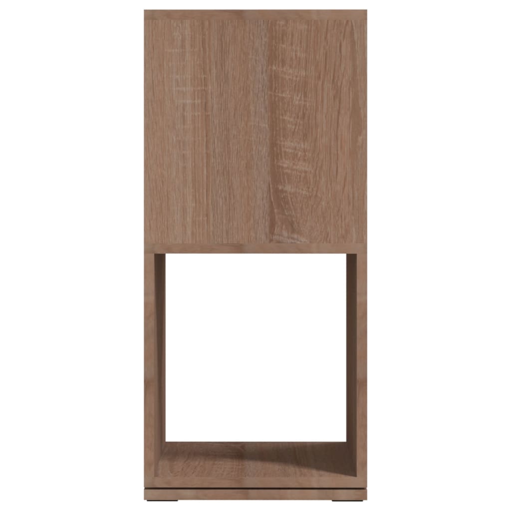 drejelig reol 34,5x34,5x75,5 cm konstrueret træ sonoma-eg