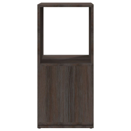drejelig reol 34,5x34,5x75,5cm konstrueret træ grå og sonoma-eg