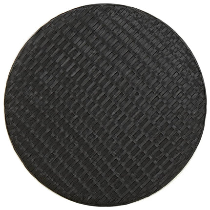 tebord 45 cm polyrattan sort