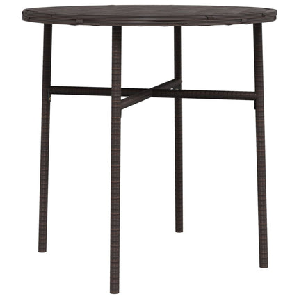 tebord 45 cm polyrattan brun