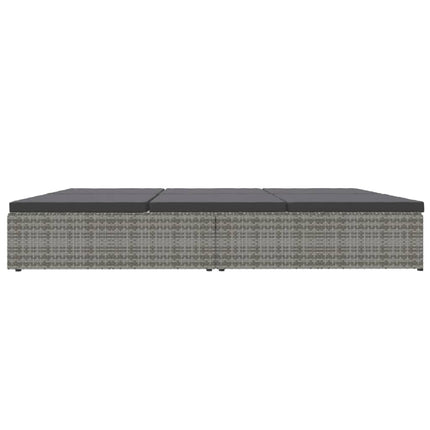 solseng med hynder polyrattan mørkegrå